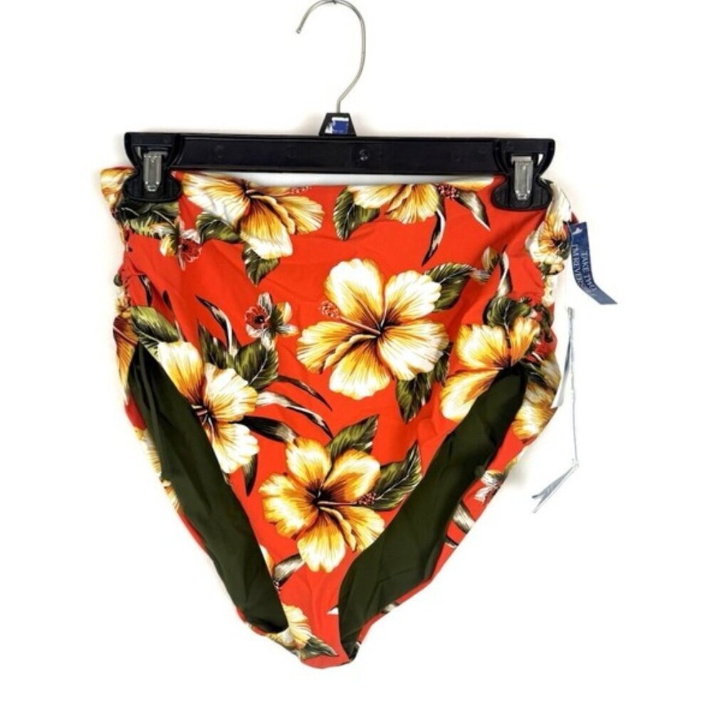 Skinny Dippers Women’s Orange Floral Bikini Bottom Size XL